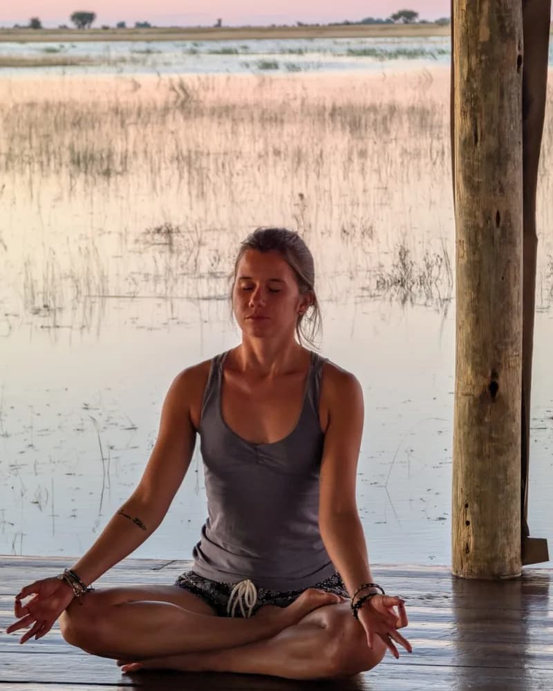 Morgane Nyfeler practising at Munga Plains